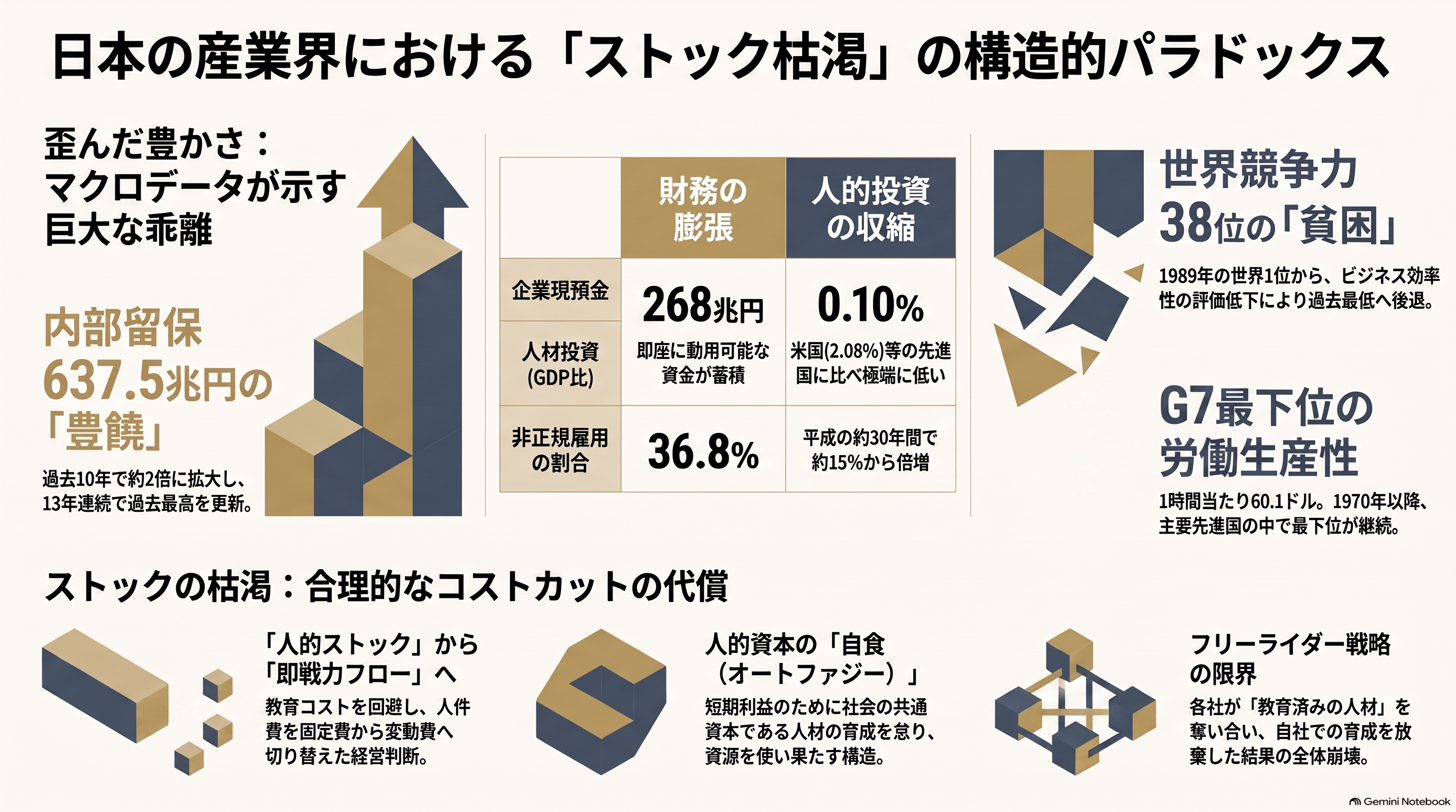 図1: 日本の産業界の構造的パラドックス